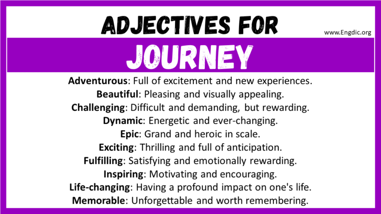adjectives similar to journey