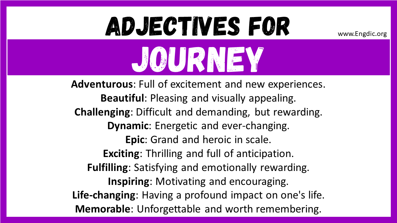 Adjectives for Journey