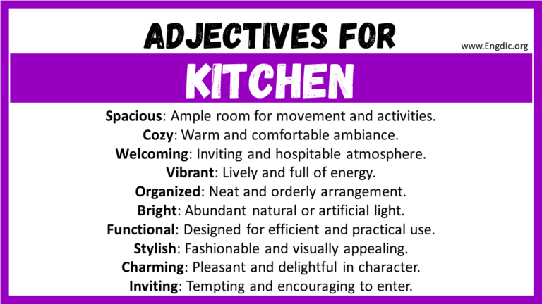 20 Best Words To Describe Kitchen Adjectives For Kitchen EngDic   Adjectives For Kitchen 768x432 