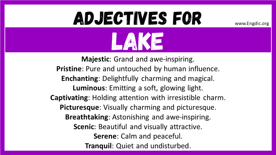 how to describe a lake in creative writing