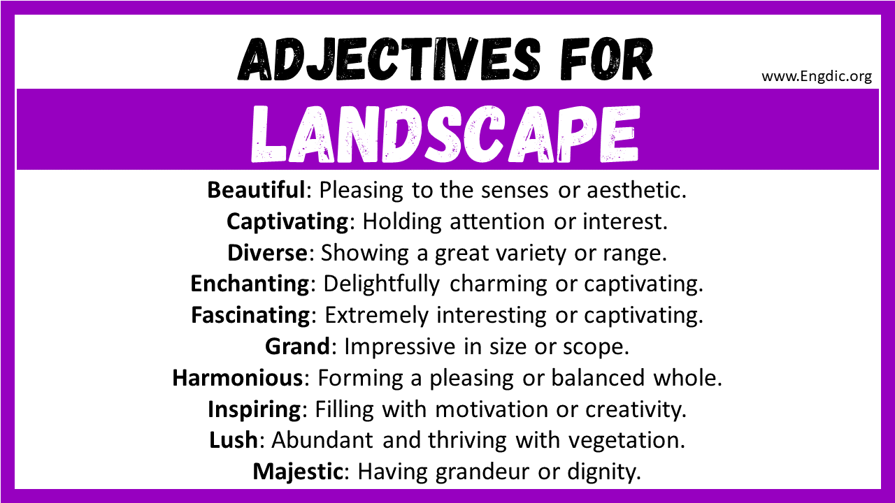 Adjectives for Landscape