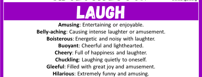 20+ Best Words to Describe Laugh, Adjectives for Laugh