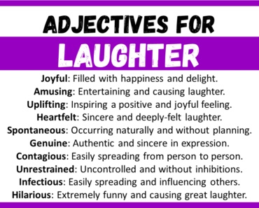 20+ Best Words to Describe Laughter, Adjectives for Laughter