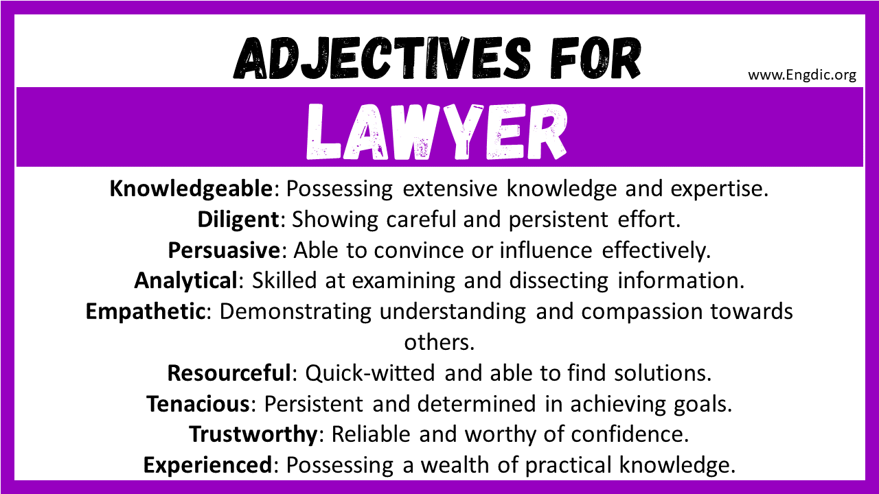 Adjectives for Lawyer