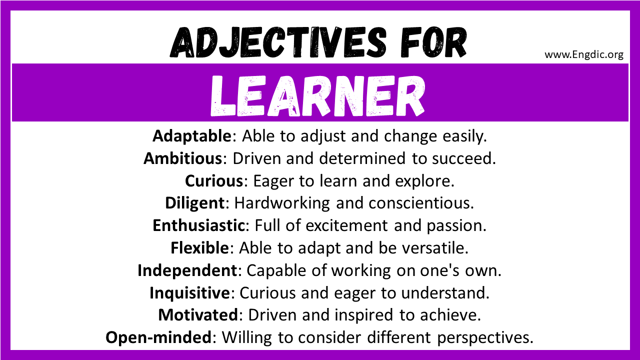 Adjectives for Learner