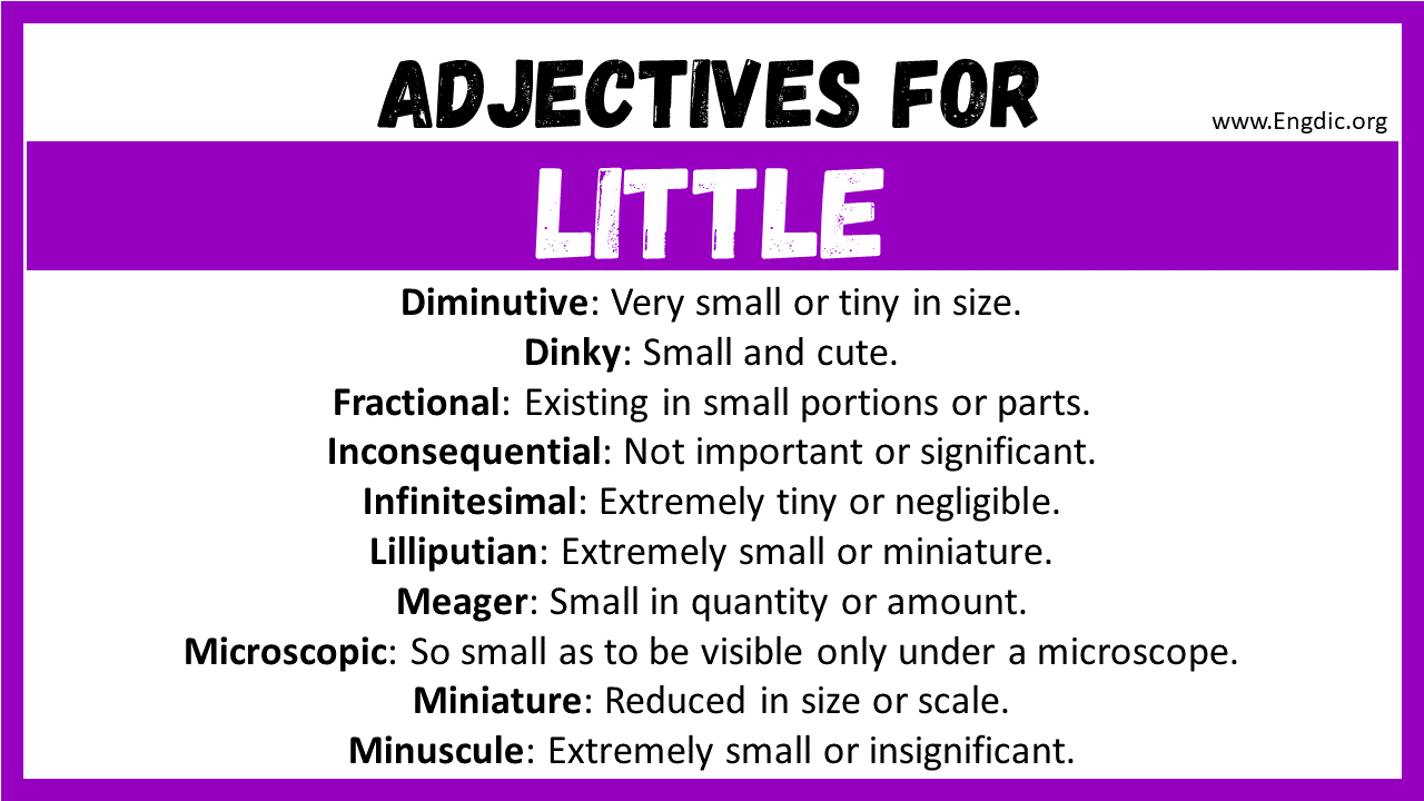 Adjectives for Little