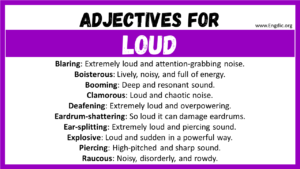 20+ Best Words to Describe Loud, Adjectives for Loud - EngDic