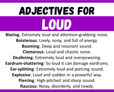 20+ Best Words to Describe Loud, Adjectives for Loud