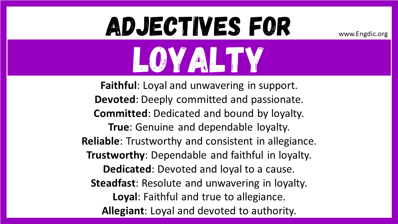 Adjectives for Loyalty