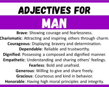 20+ Best Words to Describe Man, Adjectives for Man