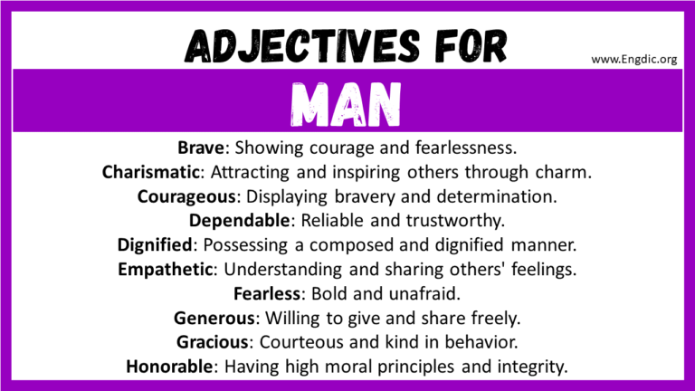 20 Best Words To Describe Man Adjectives For Man EngDic