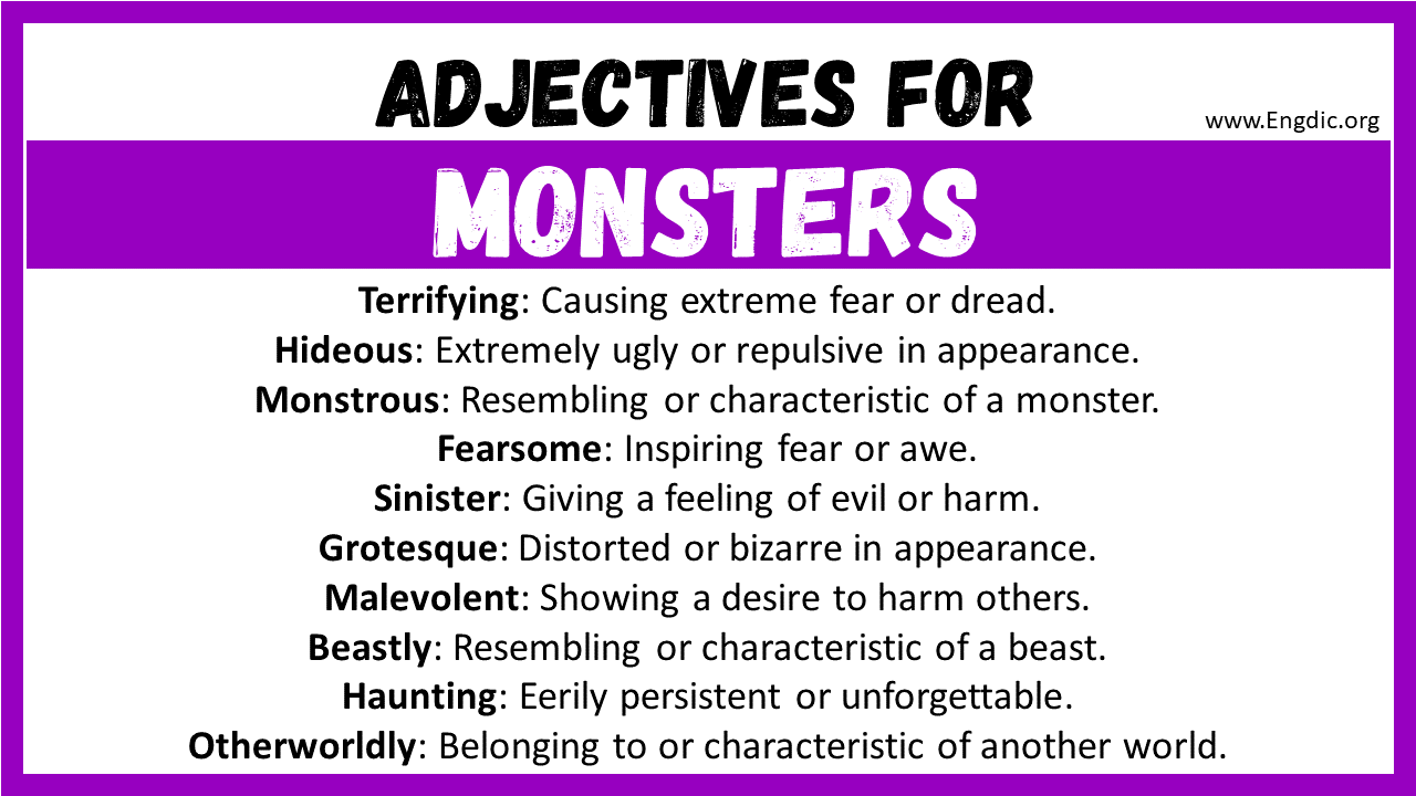 Adjectives for Monsters
