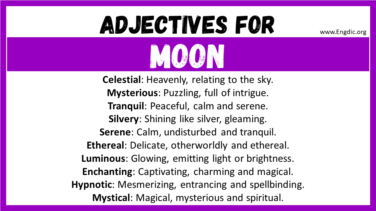 Adjectives for Moon