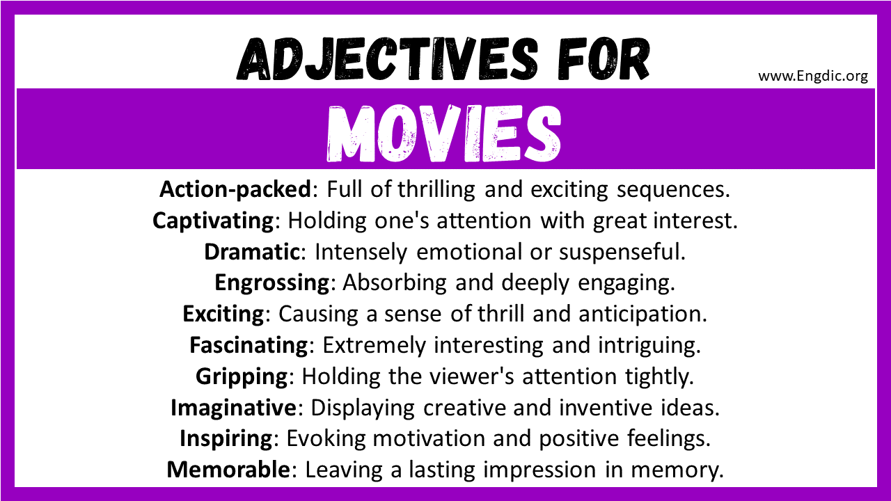 Adjectives for Movies
