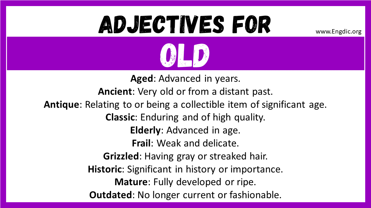 Adjectives for Old