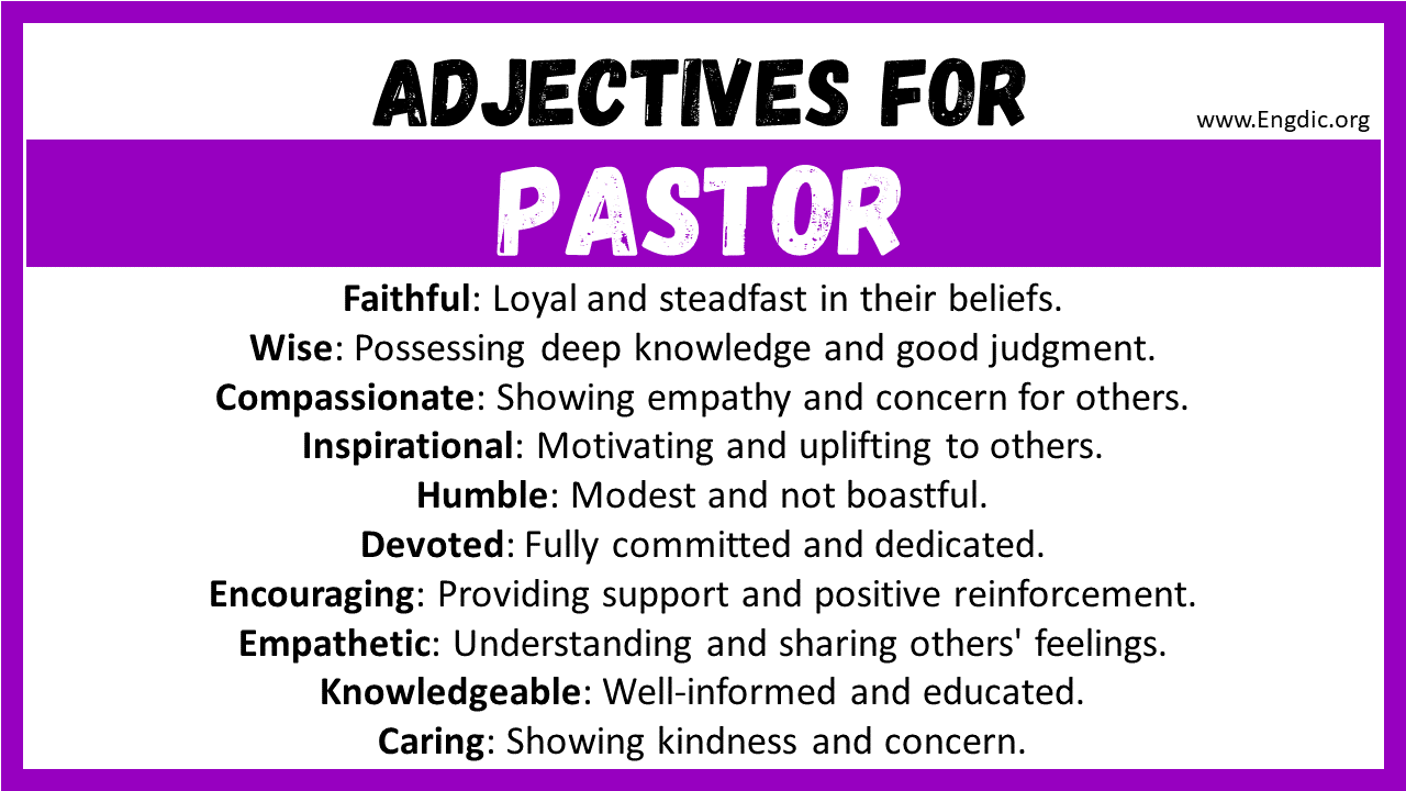 Adjectives for Pastor