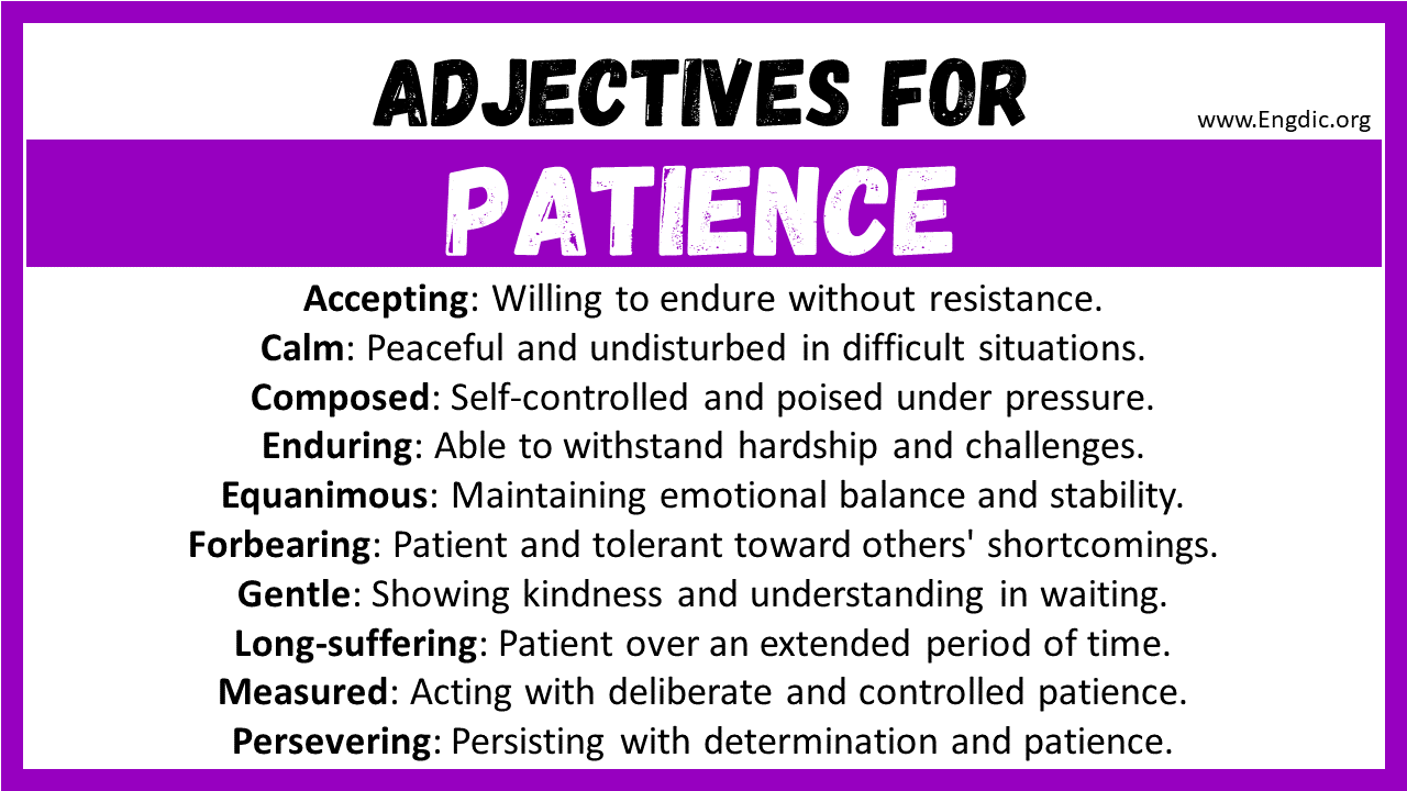 Adjectives for Patience