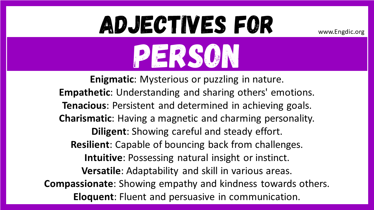 Adjectives for Person