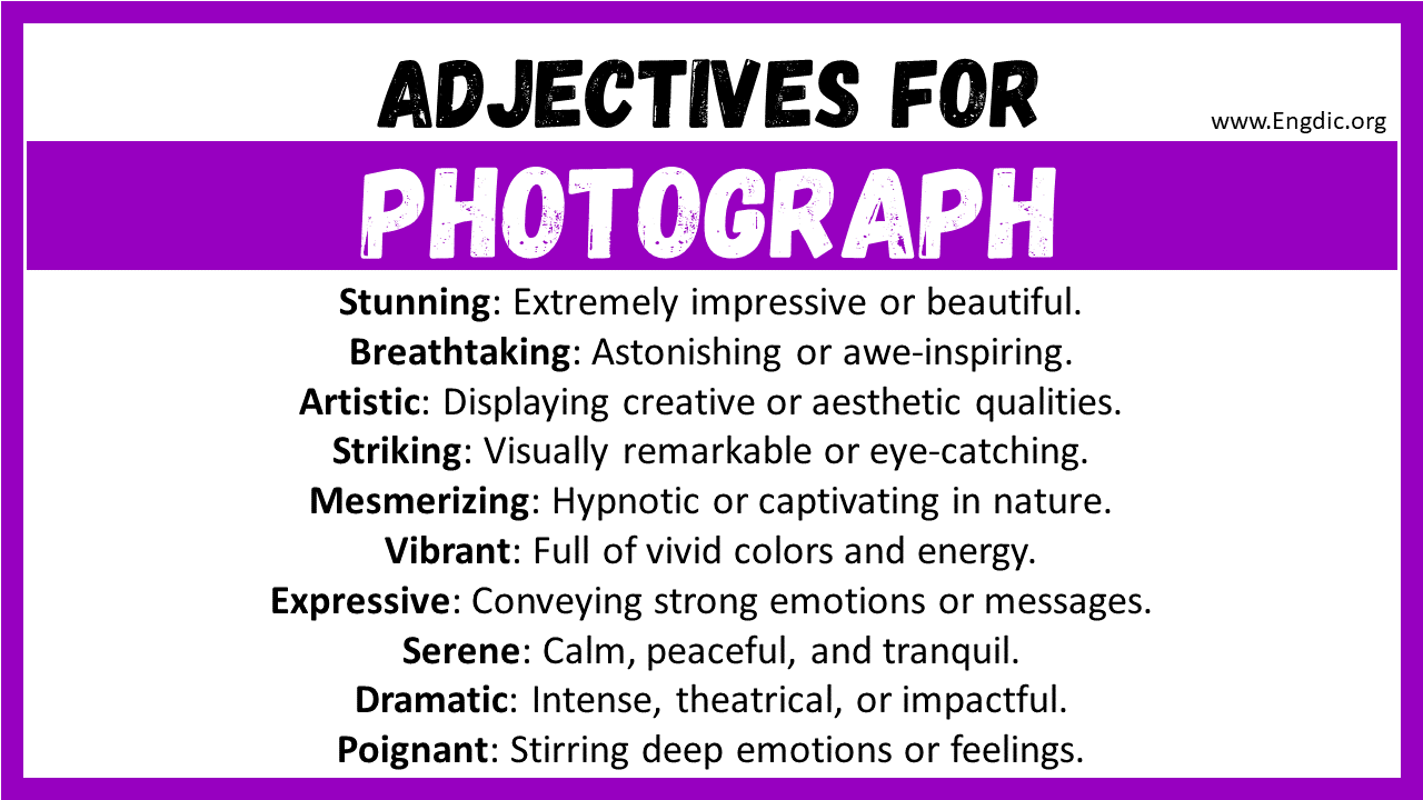 Adjectives for Photograph