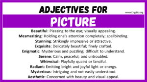 20+ Best Words to Describe a Picture, Adjectives for Picture - EngDic