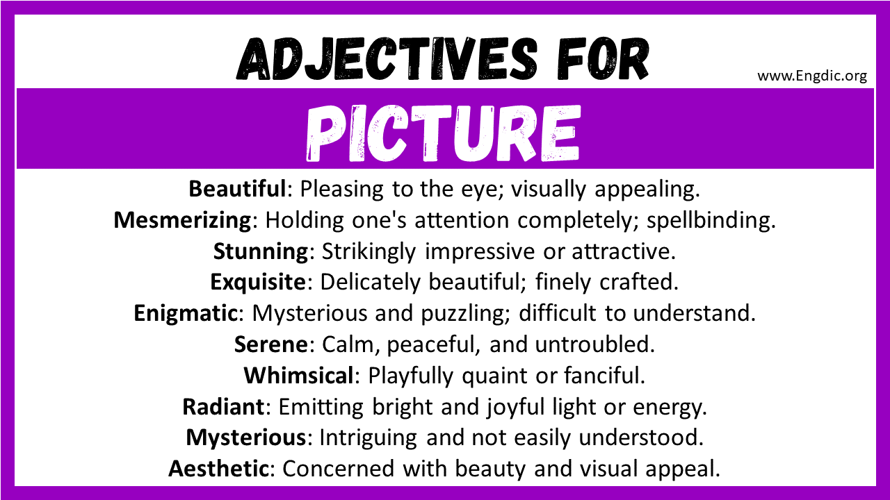 Adjectives for Picture