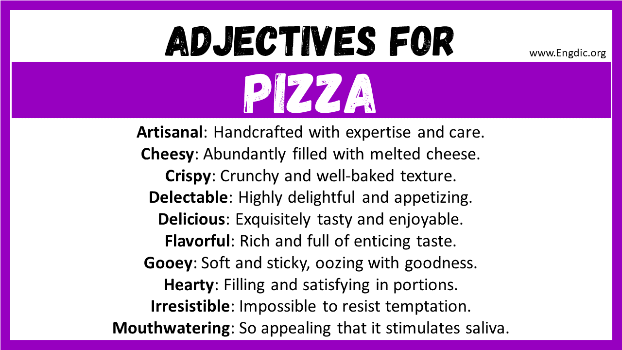 Adjectives for Pizza