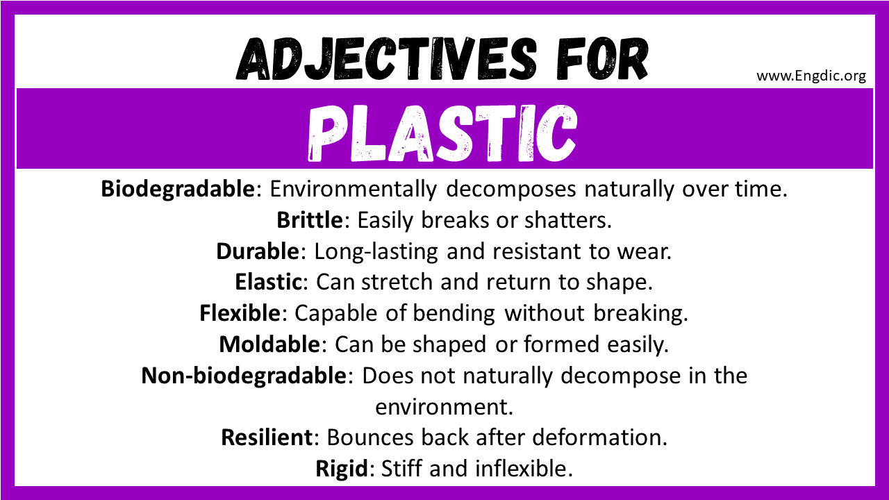 Adjectives for Plastic