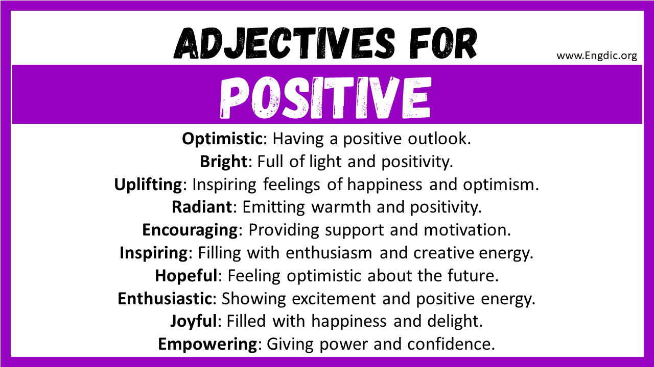 Adjectives for Positive