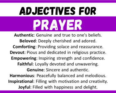20+ Best Words to Describe Prayer, Adjectives for Prayer