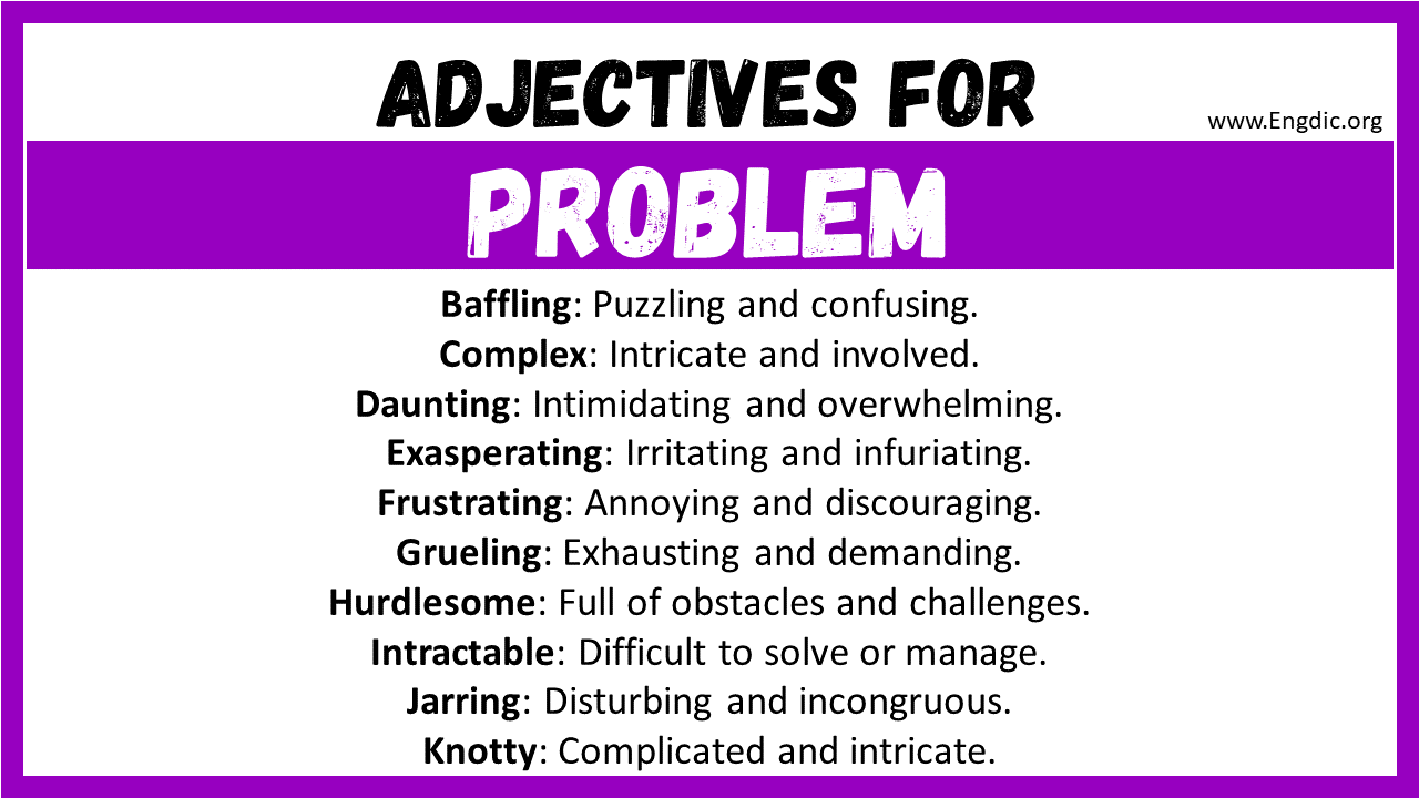 adjectives to describe problem solving