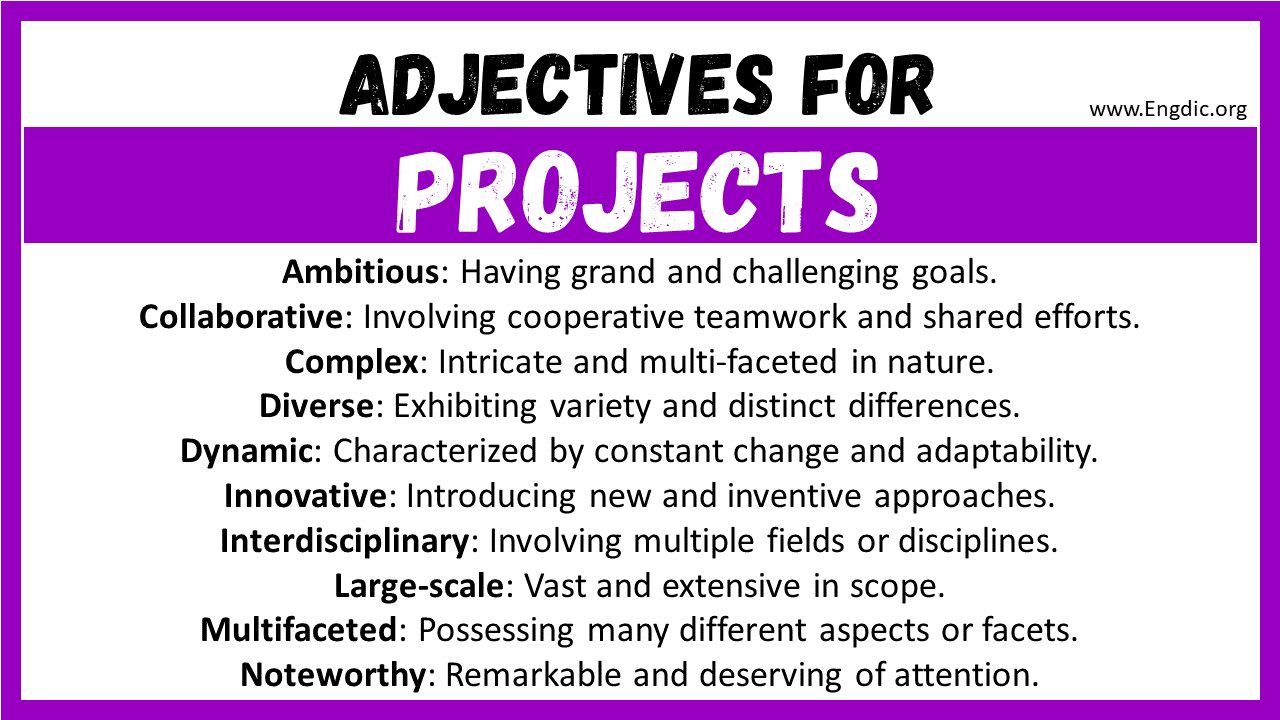 Adjectives for Projects