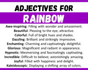 20+ Best Words to Describe Rainbow, Adjectives for Rainbow