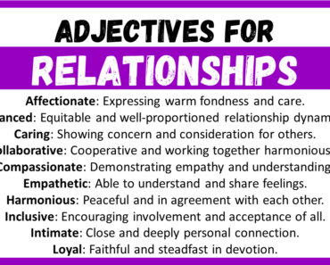 20+ Best Words to Describe Relationships, Adjectives for Relationships