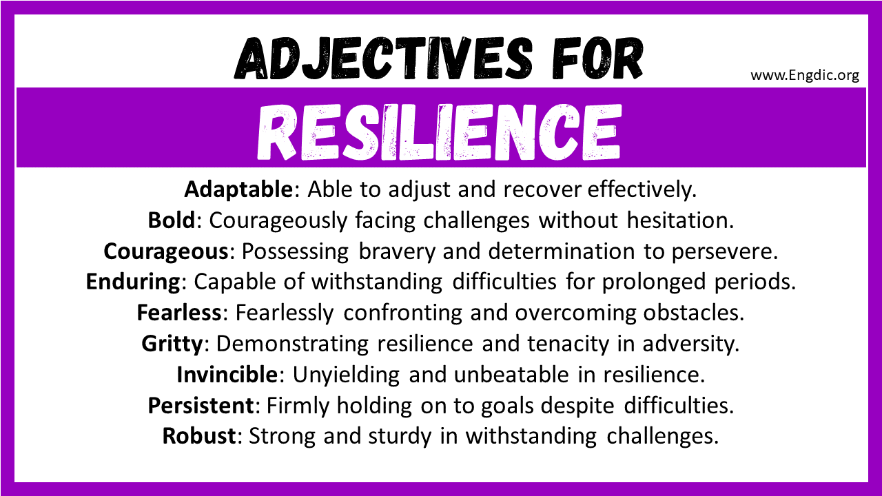 Adjectives for Resilience