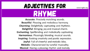 20+ Best Words to Describe Rhyme, Adjectives for Rhyme - EngDic