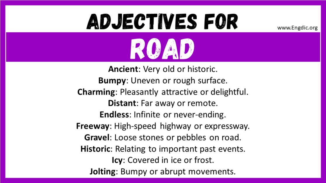 how to describe a road in creative writing