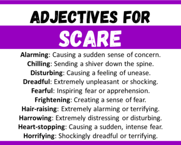 20+ Best Words to Describe Scare, Adjectives for Scare
