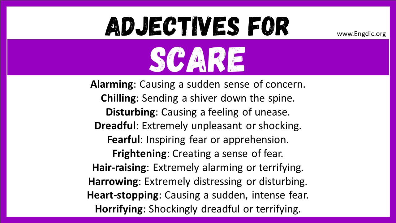 Adjectives for Scare