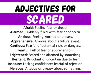 20+ Best Words to Describe Scared, Adjectives for Scared