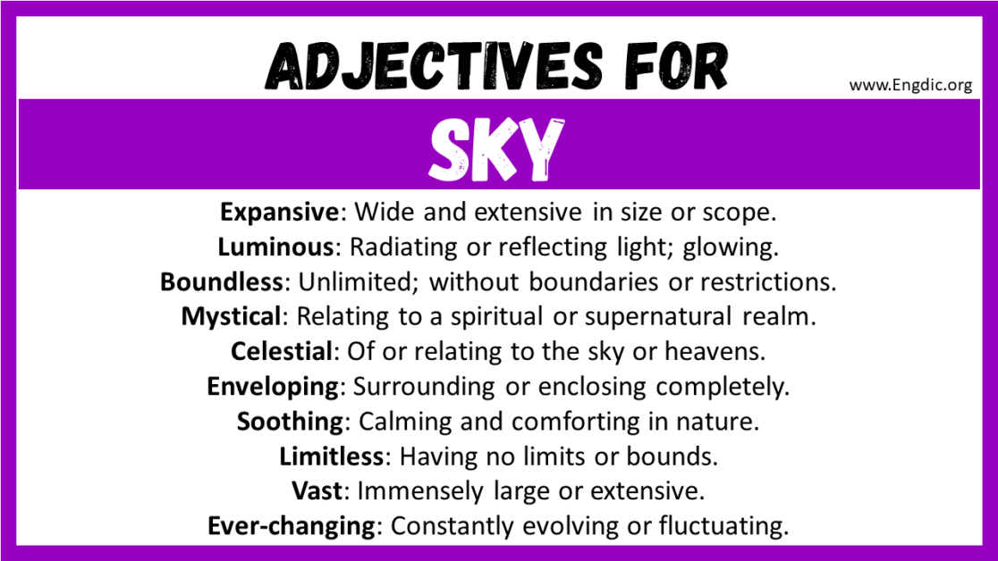 how to describe sky in creative writing