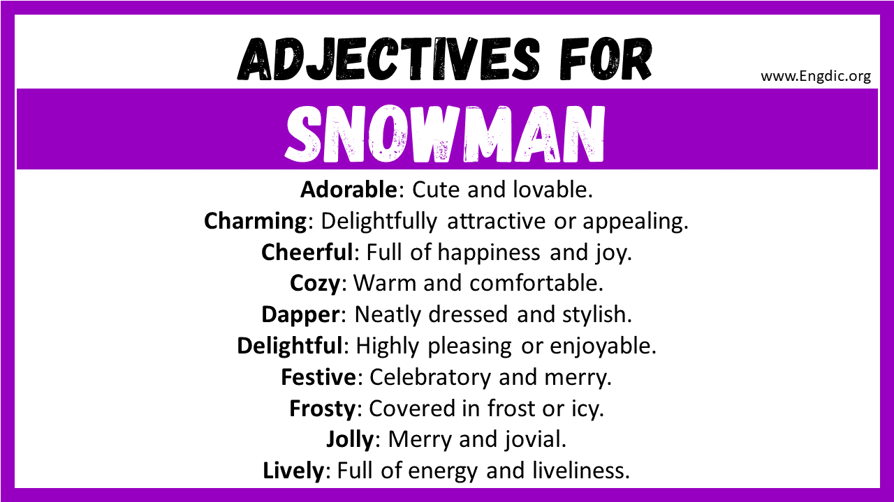 Adjectives for Snowman