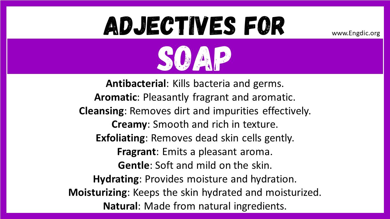 Adjectives for Soap