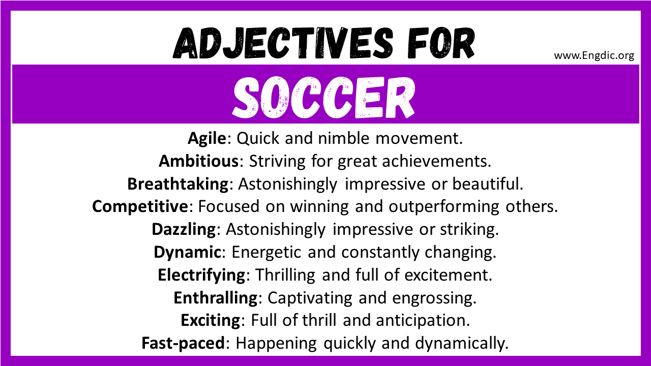 Adjectives for Soccer