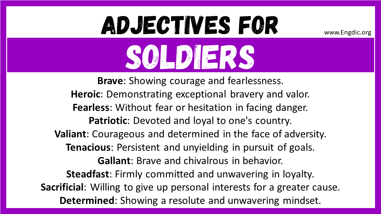 Adjectives for Soldiers