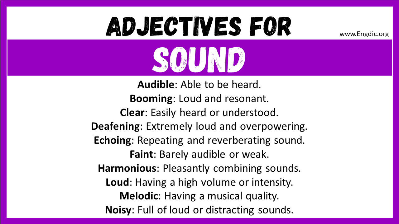 Adjectives for Sound