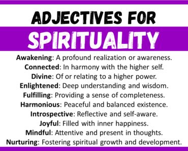 20+ Best Words to Describe Spirituality, Adjectives for Spirituality