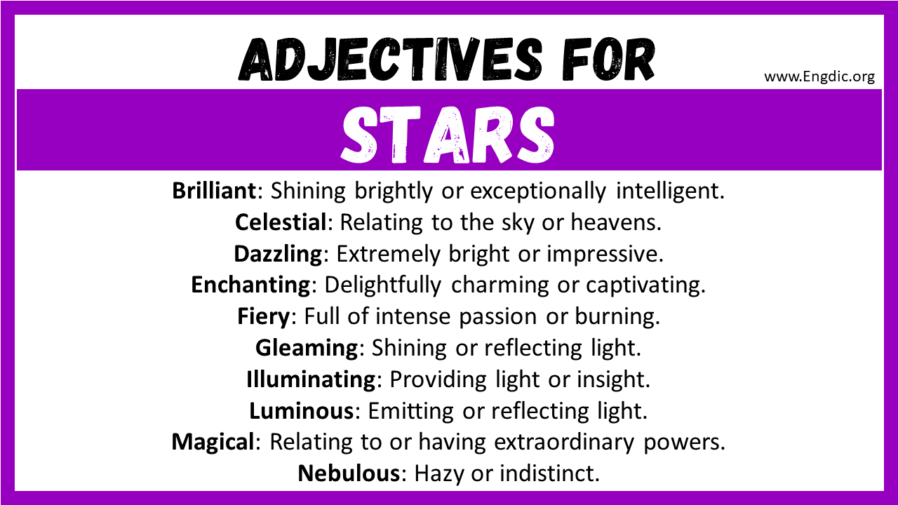 Adjectives for Stars