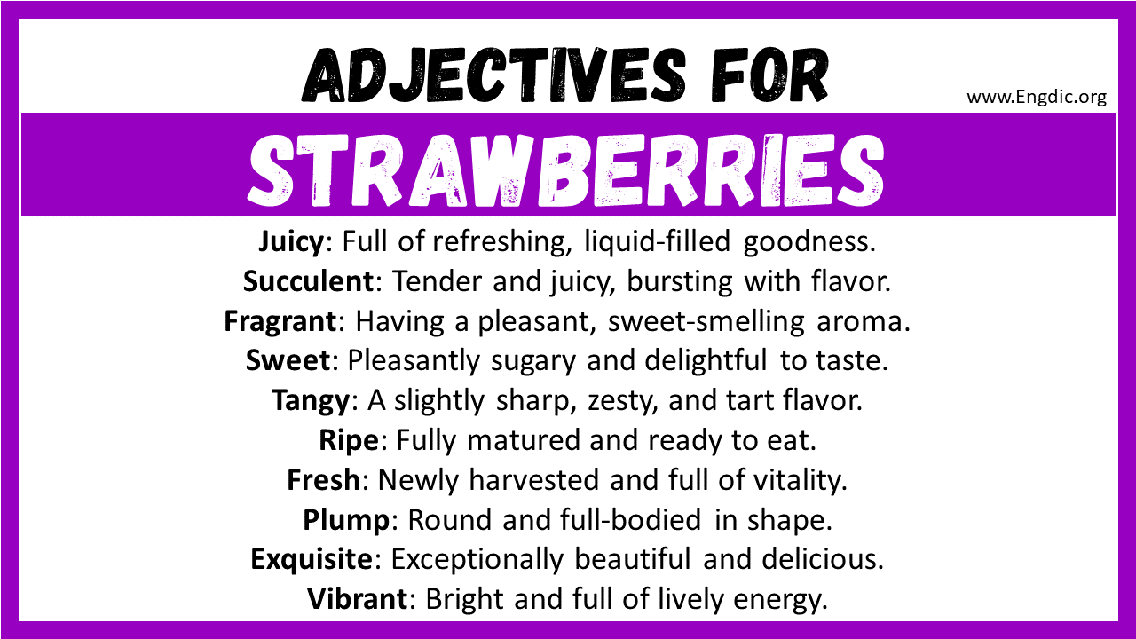 Adjectives for Strawberries