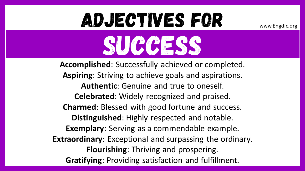 Adjectives for Success