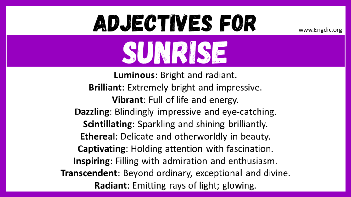 how to describe sunrise in creative writing